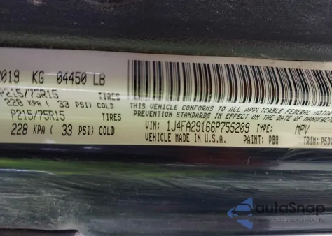 2006 Jeep Wrangler Se z USA, uszkodzony, nr VIN 1J4FA29166P755209